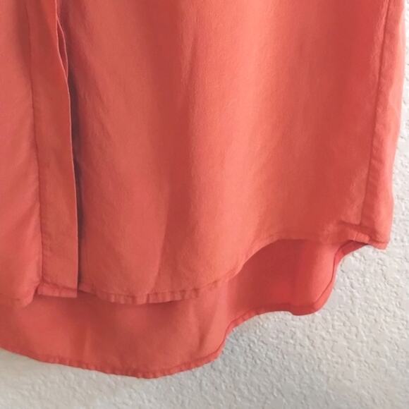 All Saints Luna Silk Crepe de Chine Midi Sleeveless Dress Red/Burnt Orange 6 - Picture 7 of 9